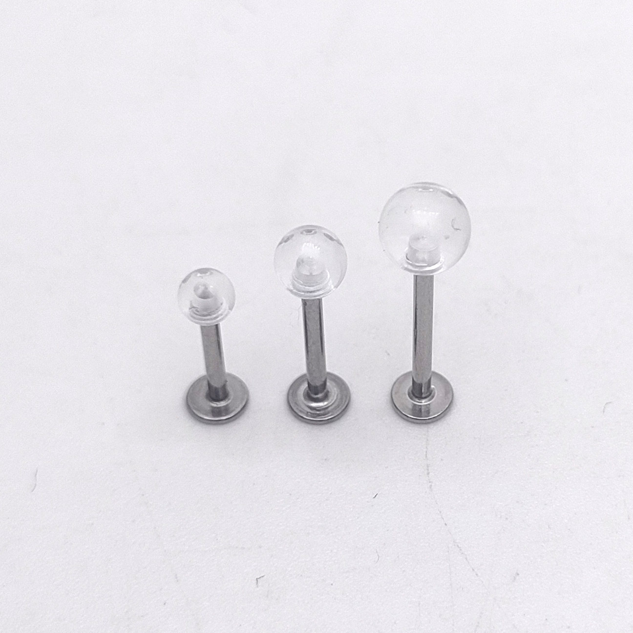 Stainless Steel Nose Stud With Acrylic Bead Piercing Jewelry_voghion.com