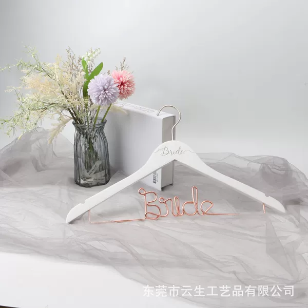 White hanger, pink gold