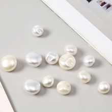 国风高亮珍珠扣圆形暗眼纽扣女士衬衫外套开衫毛衣大衣钮扣蘑菇扣