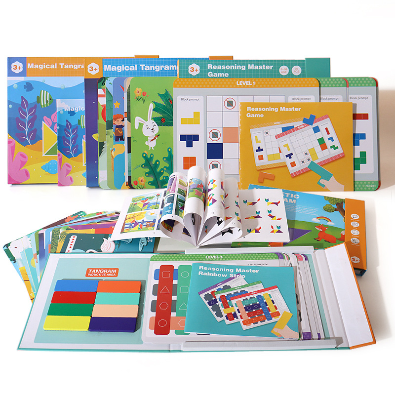 Magnético creativo rompecabezas escena rompecabezas tablero de pensamiento entrenamiento juguetes educativos enseñanza ayuda inteligencia niños juguetes educativos