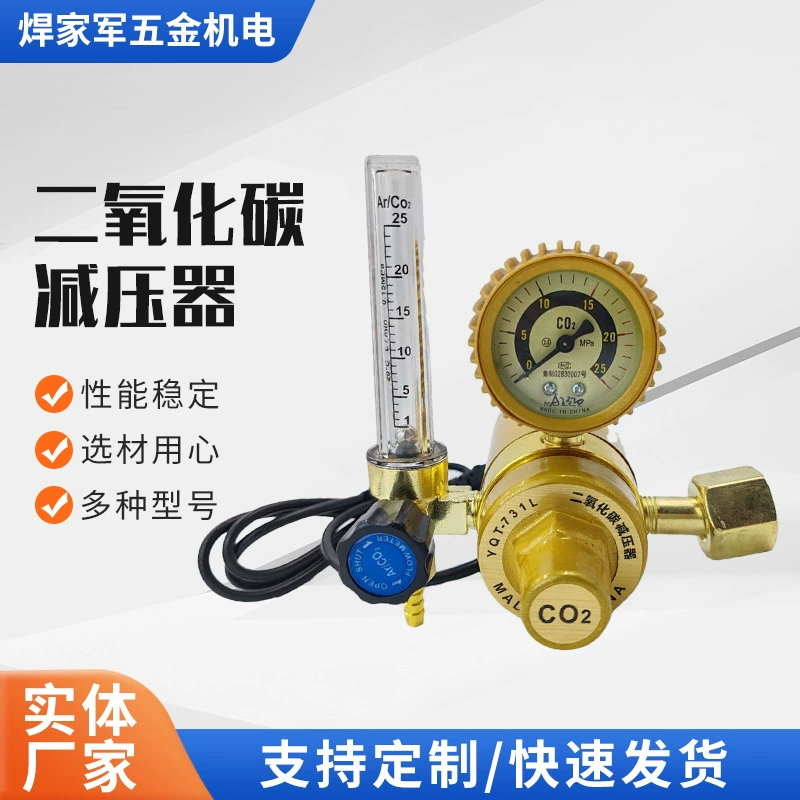 Редуктор давления углекислого газа 36 В YQT-731L Расходомер углекислого газа 220 В Редукционный клапан Аксессуары Манометр