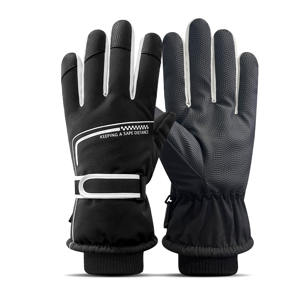 Guantes de esquí para hombres y mujeres en invierno, resistentes al viento y al frío, guantes cálidos con forro polar y engrosados, guantes antideslizantes con pantalla táctil para ciclismo al aire libre image 52