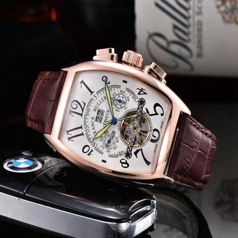 2023 Frank Fm Tourbillon Fully Automatic Mechanical Five-Pin Men's Casual Watch Manufacturer Supply Dropshipping