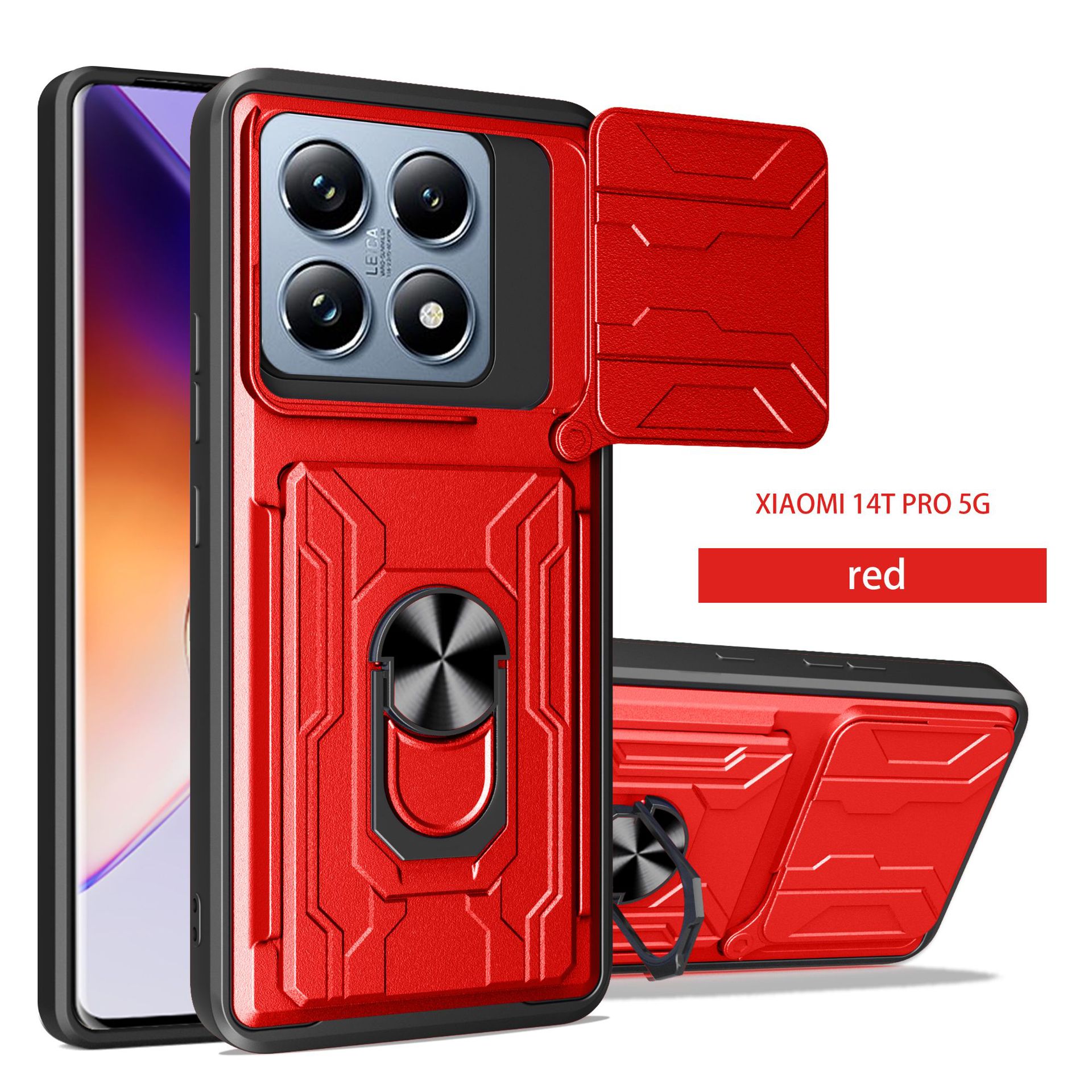 Aplicable a XM 14T / 14T PRO bolsas de tarjetas TPU + PC armadura caja de teléfono celular a prueba de caídas image 3