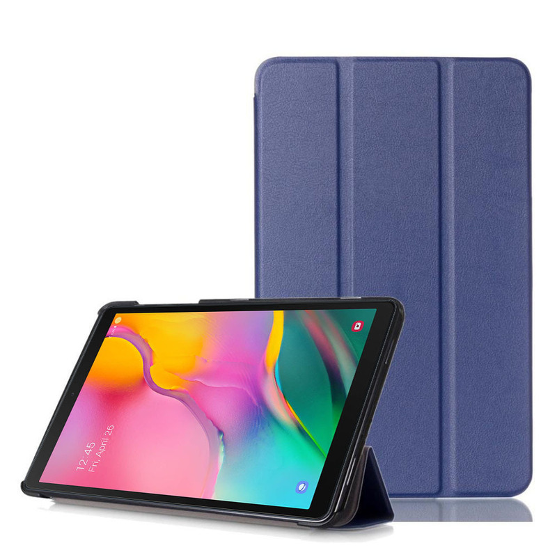 in stock for Samsung Tab A 10.1 SM-T510 T515 Flat Leather Case Triple Folding Voltage Protective Case