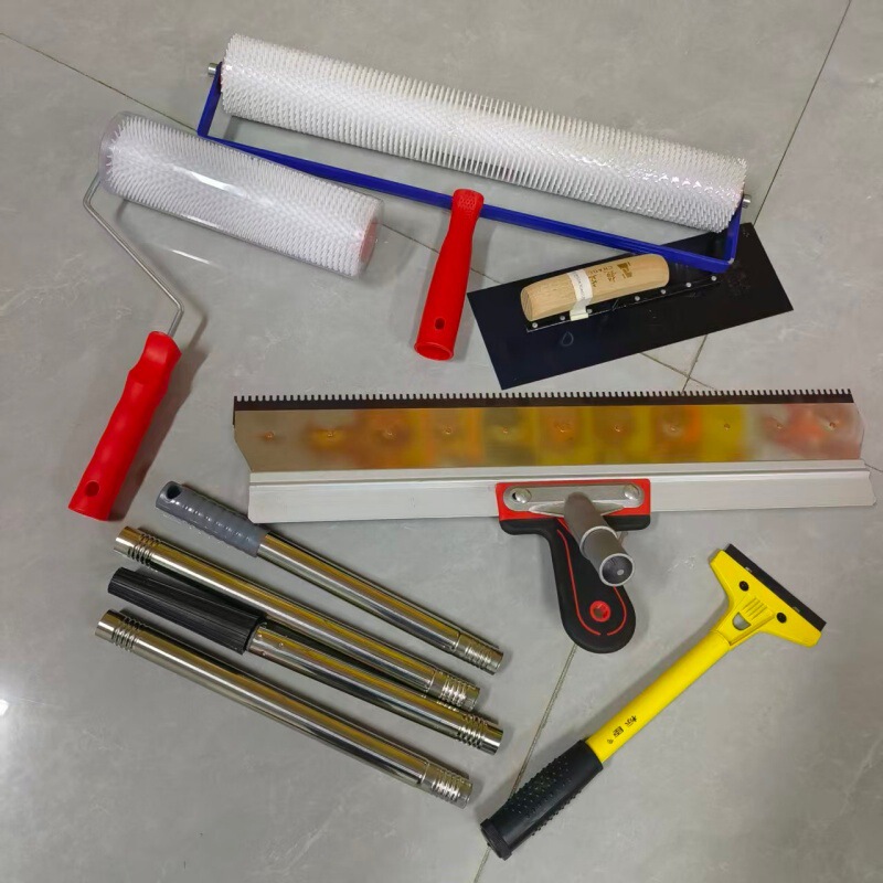 Self-Leveling Kit Defoaming Roller Floor Paint Tool Rake Scraper Mud Needle Bubble Removal Roller Brush Special