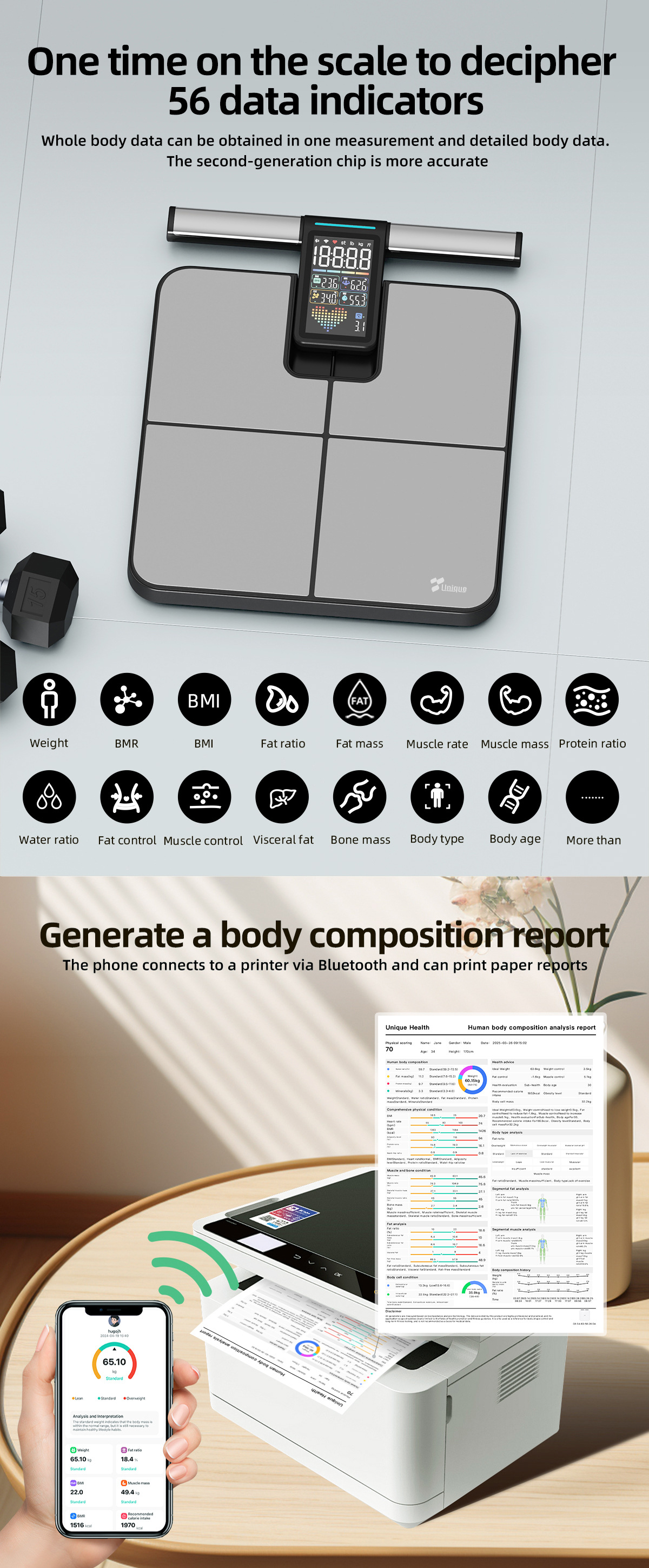 Fabrika Özel Sekiz Elektrot Vücut Yağ Tartısı Akıllı Bluetooth WIFI Ev Tipi Yağ Ölçer Hassas Kilo Tartısı App Bağlantılı