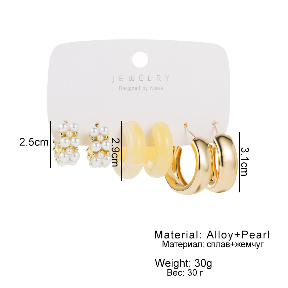 35g Weight 1 Set Retro C Shape Tree Alloy Women's Earrings Ear Studs