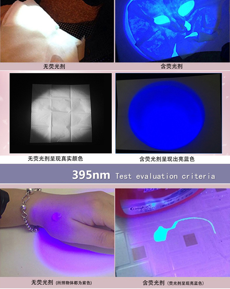 Cat Moss Uv Flashlight Rechargeable Ultraviolet Lamp for Money Detection and Identification Uv Curing Lamp Fluorescent Agent Detection Pen