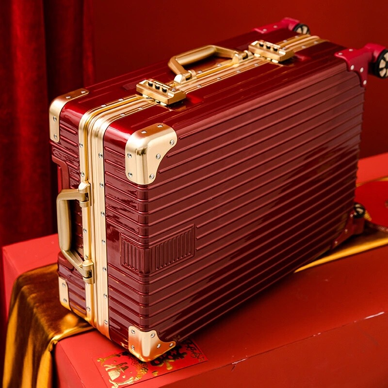 2025 New Red Luggage Wedding Luggage Dowry Trolley Case Bridal Dowry Wedding Suitcase Women's Luggage