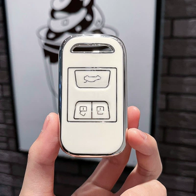 Car key bag Pack Buckle Case - chery-e-series-smart-3-button-key-fob-case-white-shell-only