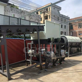 垃圾处理可乐瓶回收造粒清洗设备，PET瓶片粉碎清洗造粒机