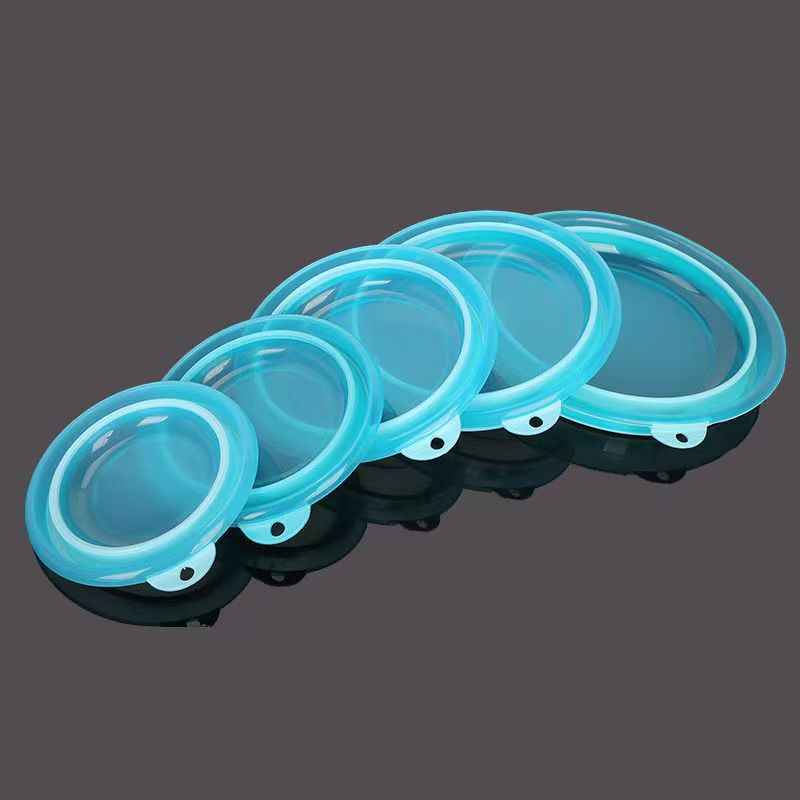 藍色塑料硅膠摺疊餌料盆 摺疊拉餌盆 多規格魚食餌料盆垂釣用品