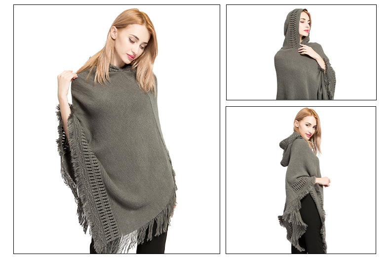 Women's Streetwear Solid Color Imitation Cashmere Tassel Shawls display picture 3