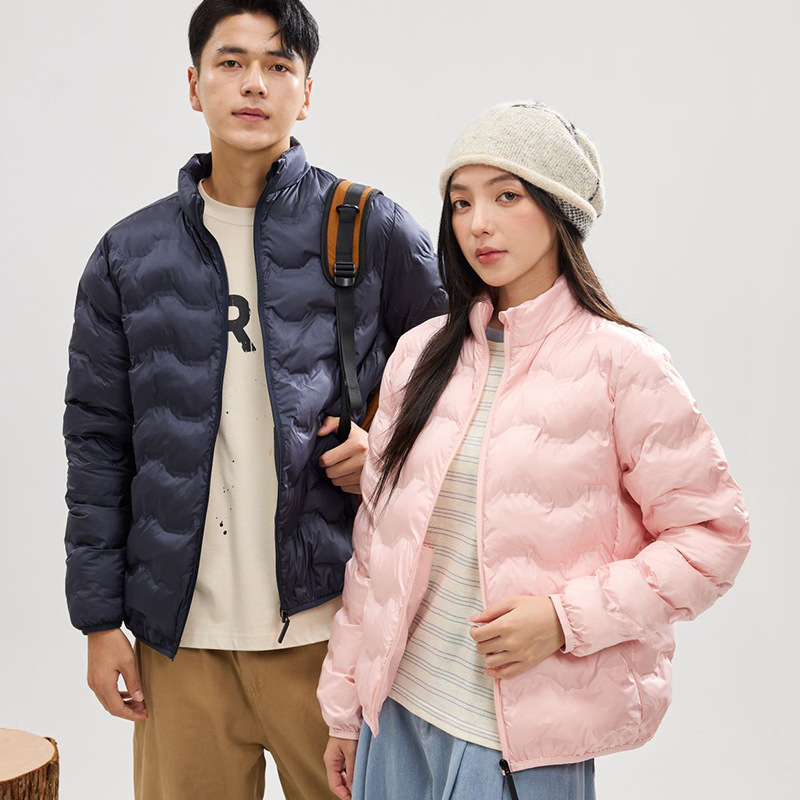 Lightweight wool blend jacket for men and women, short winter coat with a hood, checkered pattern, layered design, loose fit, versatile, and warm