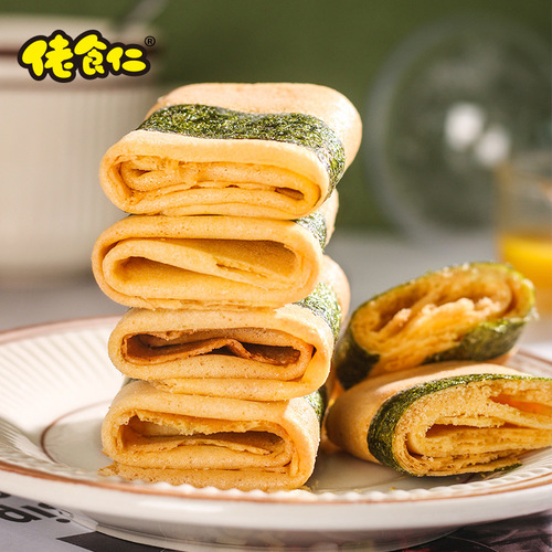 Lao Shiren Seaweed Phoenix Roll 30 pieces egg roll shortbread biscuits handmade pastries specialty seaweed internet celebrity snacks
