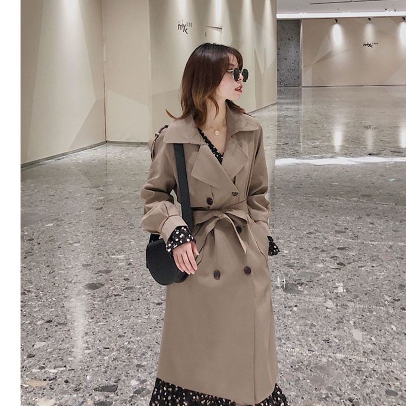 加棉风衣外套女秋冬2025年新款百搭洋气英小个子气质大衣女中长款|undefined