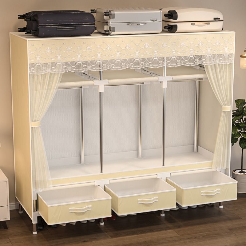 Simple Wardrobe Dormitory Storage Wardrobe Drawer Simple Household Cloth Wardrobe Sturdy and Durable Bedroom Reinforced Fully Enclosed