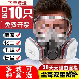 Gas Mask Dust Mask Anti-Formaldehyde Mask Industrial Dust Spray Paint Pesticide Welding Gas Dust Mask