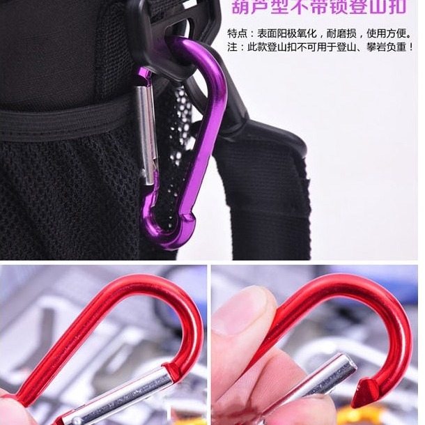 Ventas directas de fábrica No. 5 mosquetón de aleación de aluminio en forma de calabaza hebilla colgante al aire libre hebilla colgante rápida gancho de resorte hebilla de olla de escalada