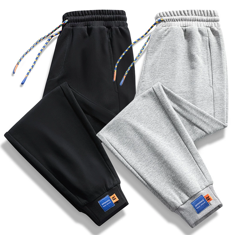 Мужские повседневные брюки 2021, Осенние Комбинезоны, мужские Модные однотонные брюки с завязками на щиколотке в Корейском стиле, модные брендовые мужские спортивные штаны в гонконгском стиле