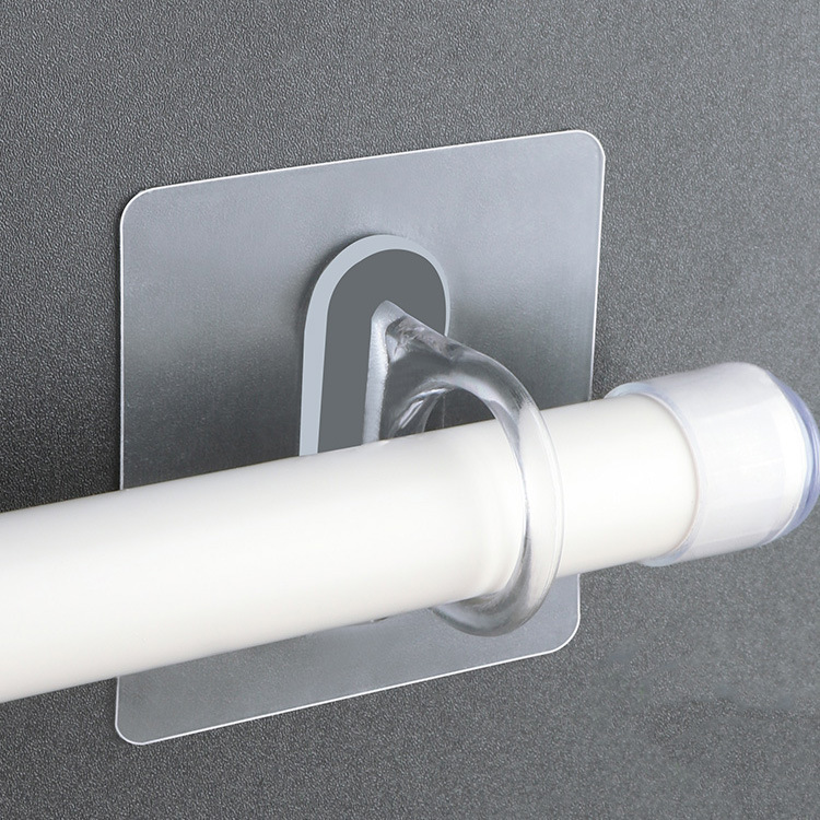 Japanese-style Seamless Curtain Rod Hook Curtain Hanging Rod Hook Roman Rod Integrated Telescopic Rod Hole-free Support Hook