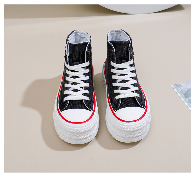 Damen Running Schuhe Mit Dicker Sohle Aus Canvas Für Den Alltag_voghion.com