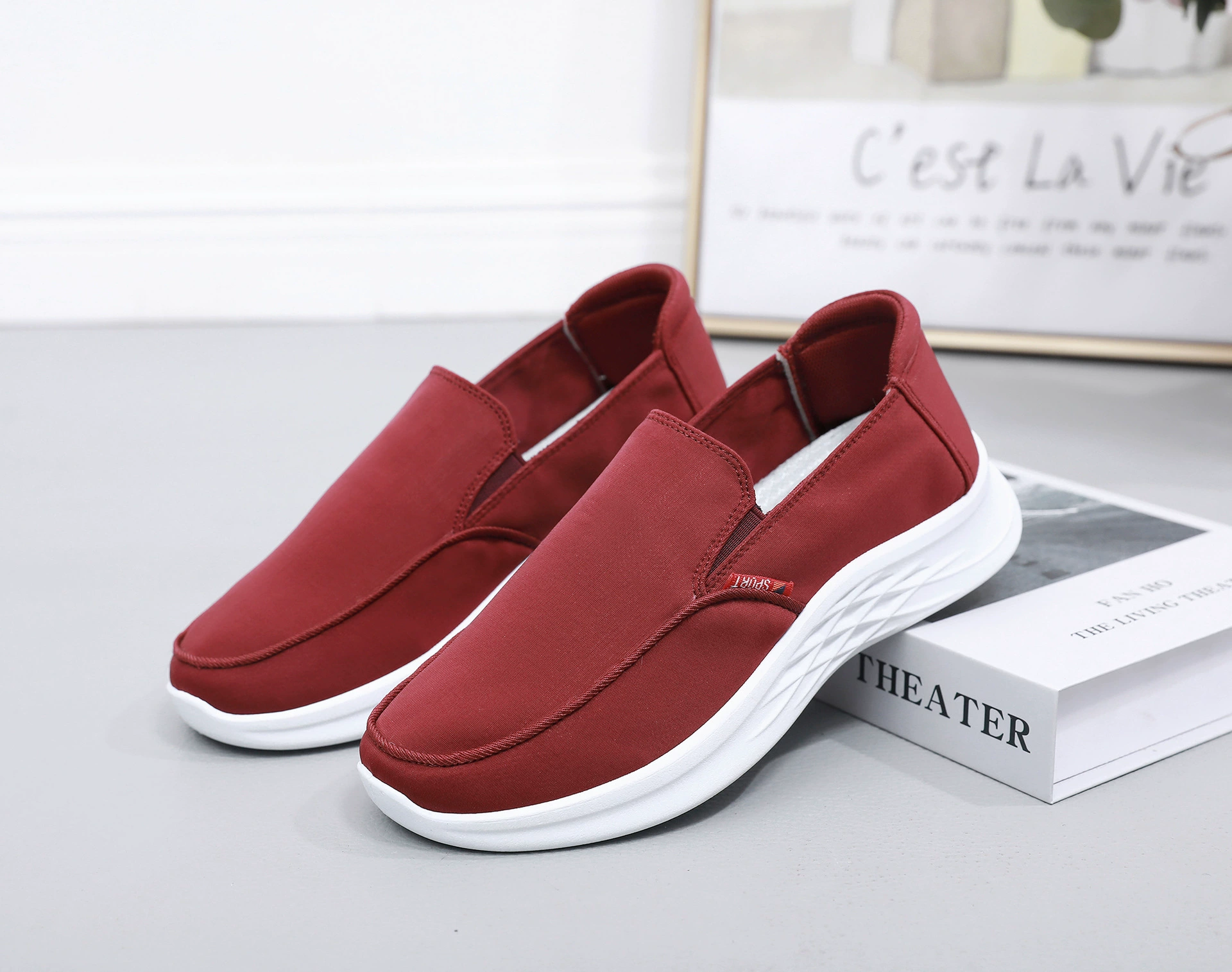 Винтажная Тканевая обувь 2023, новая дышащая повседневная обувь, без шнуровки, универсальная женская обувь в Корейском стиле