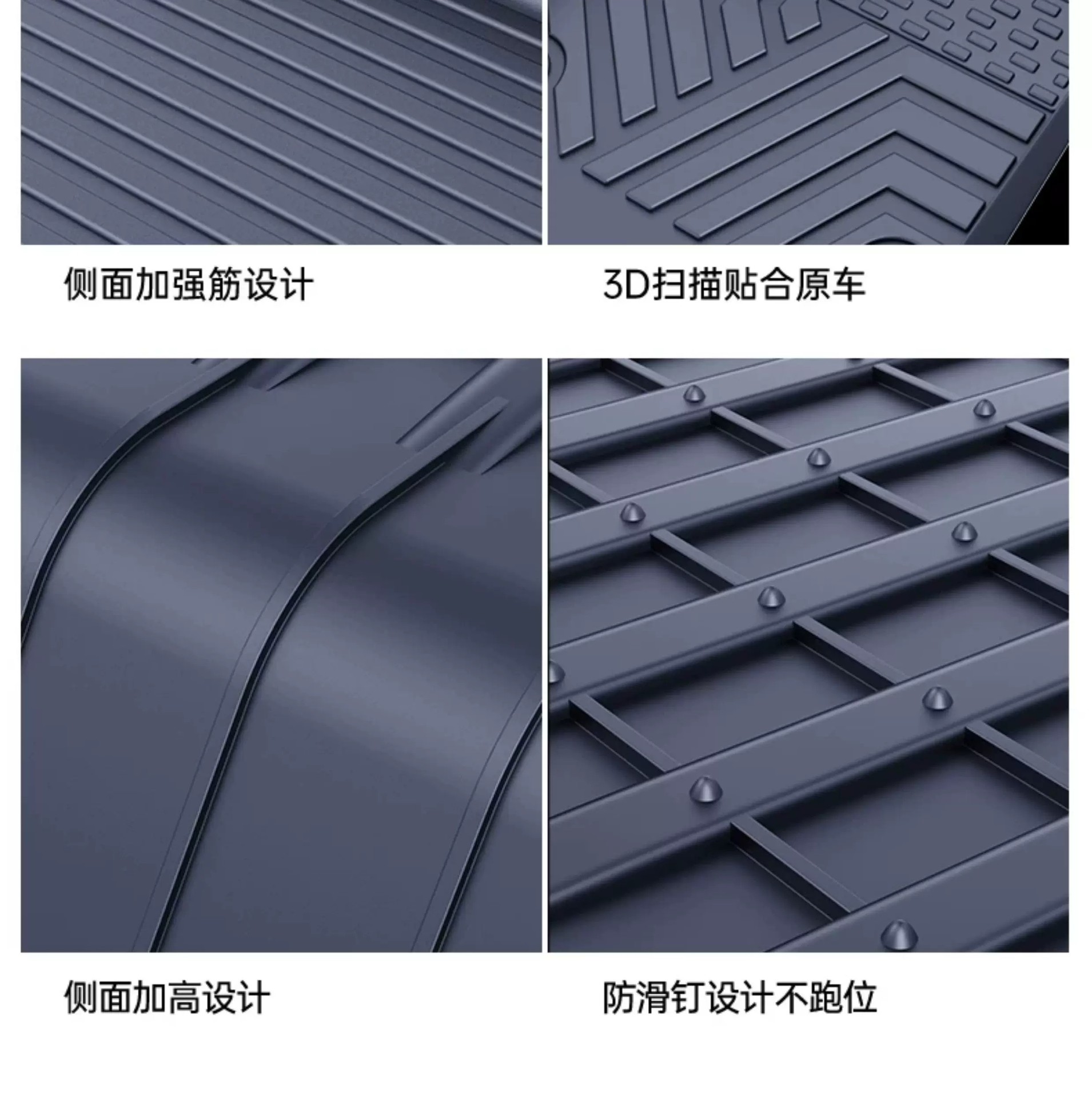 TPE car floor mats, full-coverage trunk mat, high-elasticity, eco-friendly, waterproof, odorless, wear-resistant TPE floor mats