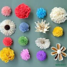 圣诞材料包通花头星菊花头手工花环相框画团扇DIY配材