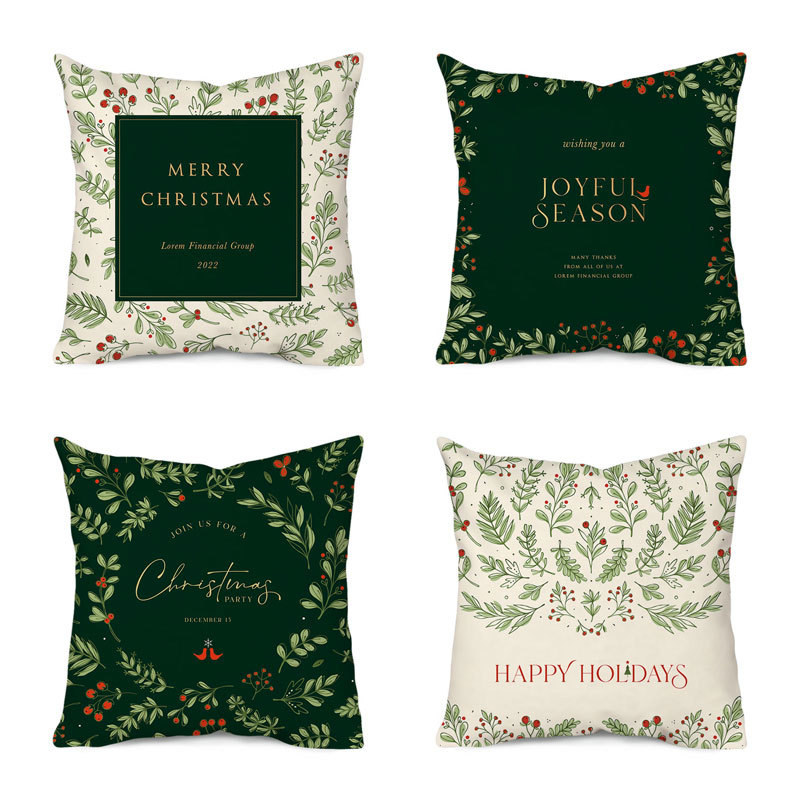 Cute Christmas Tree Santa Claus Polyester Pillow Cases display picture 3