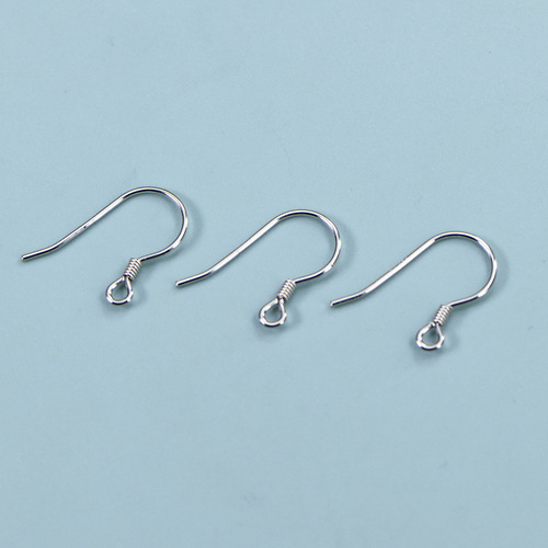 Qianseye S925 sterling silver ear hook handmade diy ear jewelry accessories silver ear hook earrings wholesale silver ear hook earrings