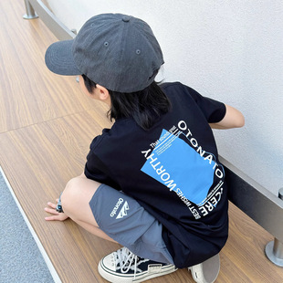 25 Summer Fashion Brand Children's Wear Boys' Top otonato Simple Printed All-match Short-sleeve T-shirt SS708
