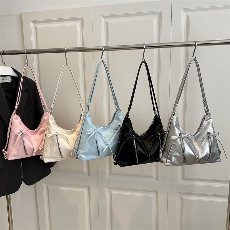 Mochila de arco de correa para mujeres 2025, nueva moda coreana, mochila de hombro de gran capacidad