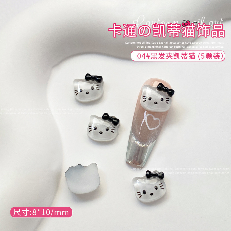 04#검은 머리핀 헬로 키티