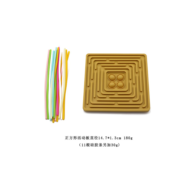 사각 버블 모델 - 노란색(실리콘 스트립 12개 및 검정색 천 가방 포함)