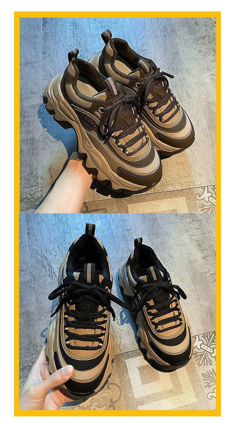 Tēta apavi sievietēm, mazas pēdas, jaunas, slinkas platformas kurpes, mafina apavi, ikdienas sporta apavi_voghion.com