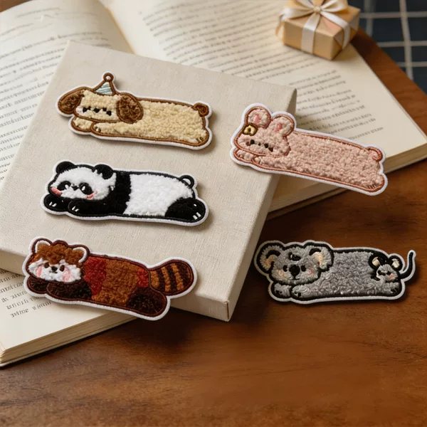 Cartoon Animal Magic Tape Bangs Stickers Plush Panda Rabbit Puppy Hair Fixing Hair Accessories for Women