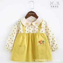 阿喜和悦儿童加棉罩衣女宝灯芯绒棉衣婴儿国衣宝宝夹棉加厚外套冬