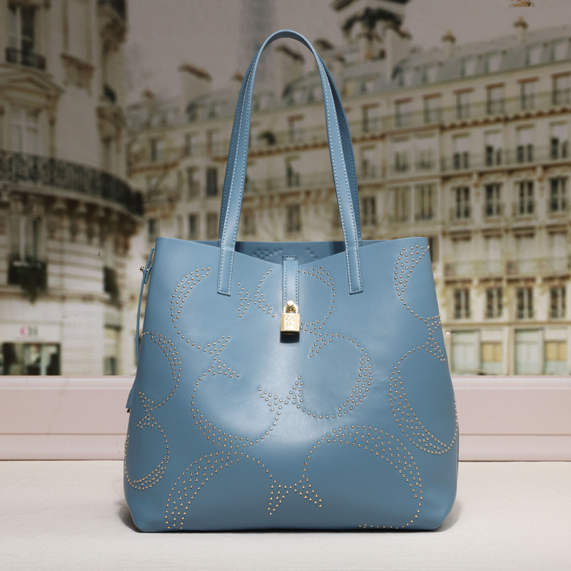 CHHC Fashion Classic Solid Color Women's New Bucket Bag Large Capacity PU Material Business Party Shoulder Bag