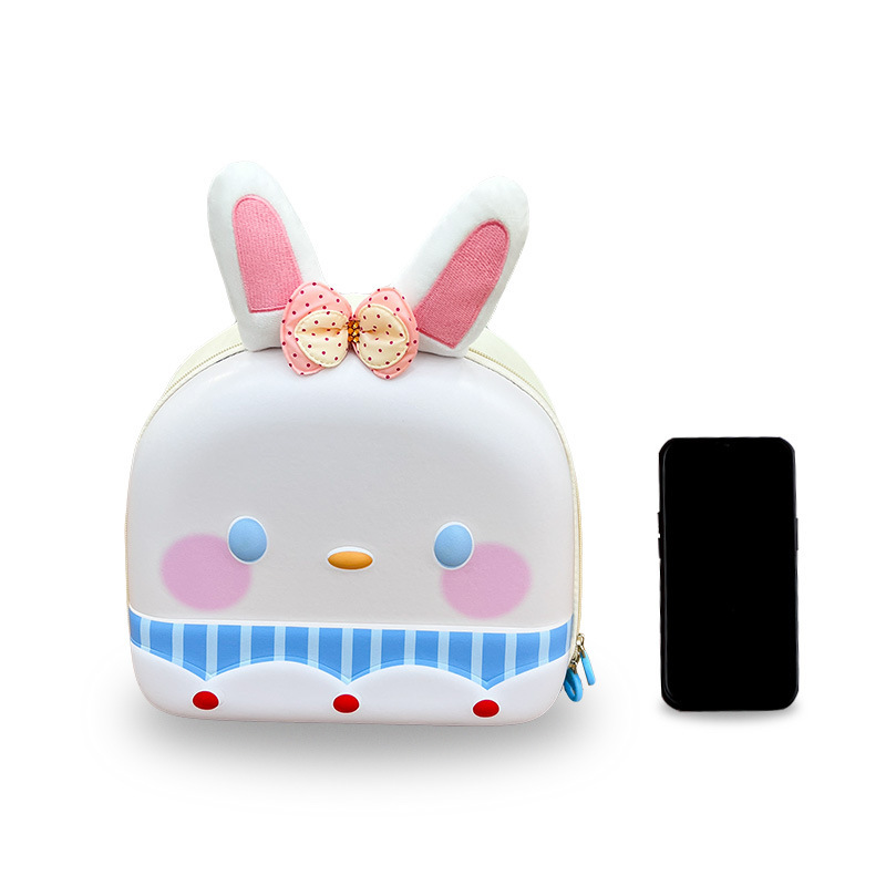 Nueva mochila para niños mochila para jardín de infantes pequeña banda caricatura lindo conejo para salir mochila de cáscara dura ligera