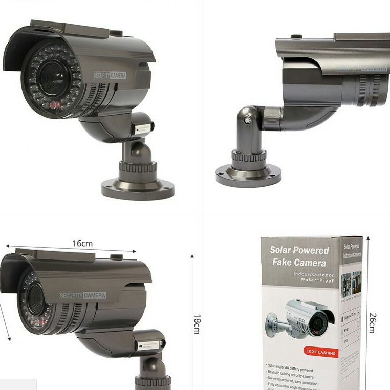 Supply of Gun-Type Solar Artificial Surveillance Cameras Surveillance Cameras Flashing Lights Artificial Monitors
