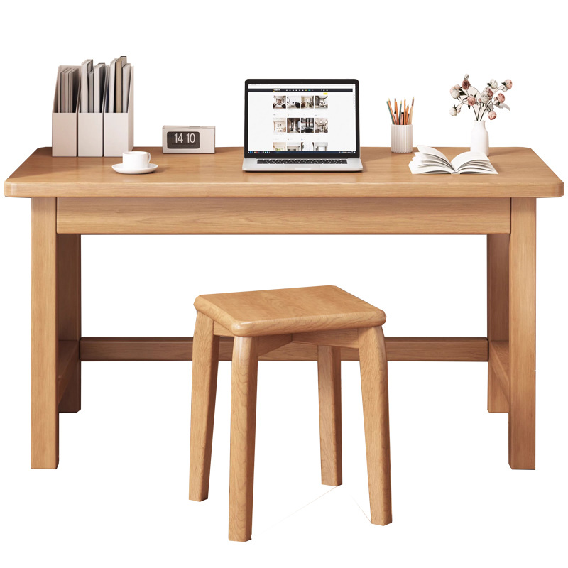 Escritorio de madera maciza, escritorio de computadora de apartamento pequeño para el hogar, dormitorio, escritorio de aprendizaje para estudiantes, banco de trabajo simple, escritorio de oficina