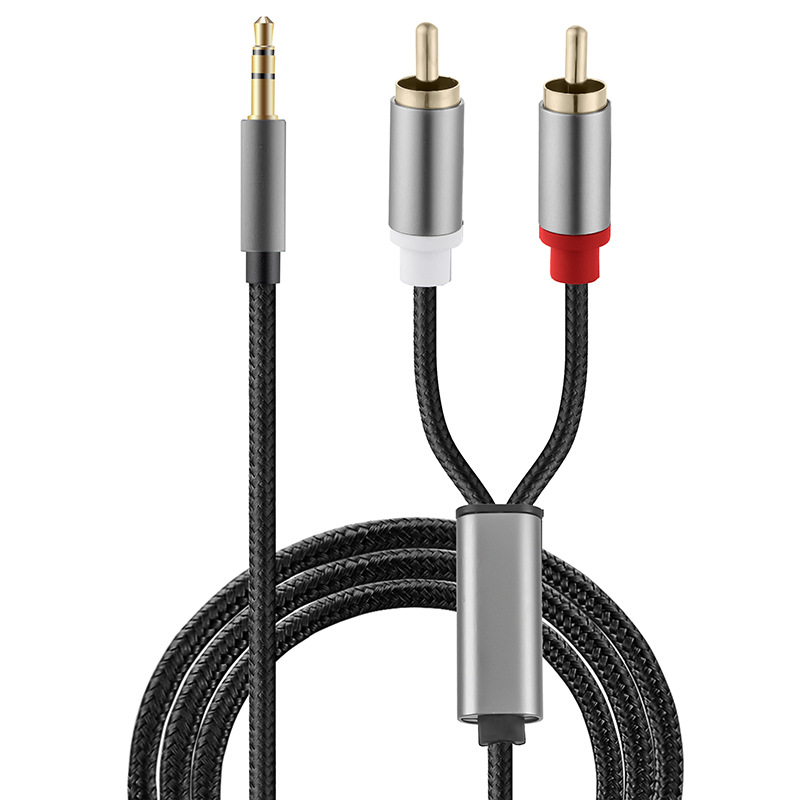 2RCA Lotus Cable de audio para Apple Type-c caja de audio de conexión amplificador rojo y blanco un punto dos cable de 3,5mm