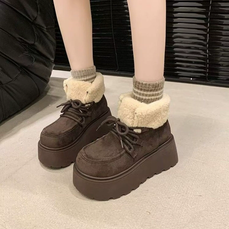 Keep warm non-slip ski winter low boots platform, wholesale