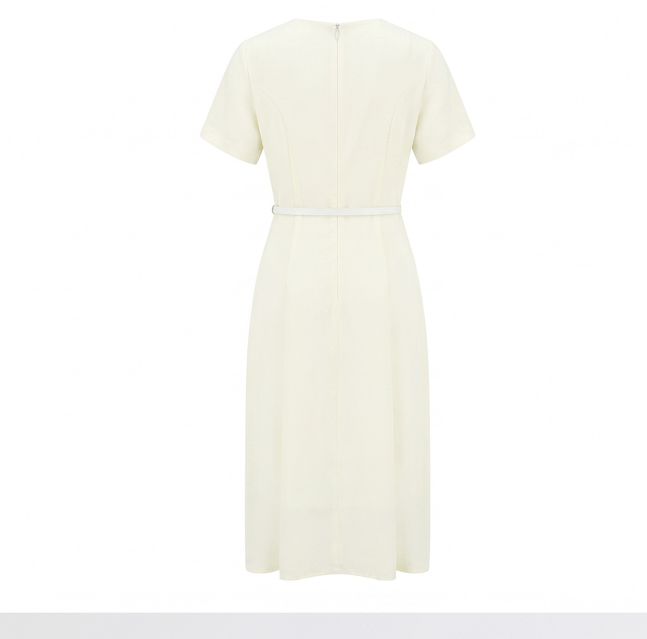 Đầm maxi nữ thắt eo chất liệu chiffon, cổ phiêu bèo nhún, tay ngắn — màu đen chi tiết 24