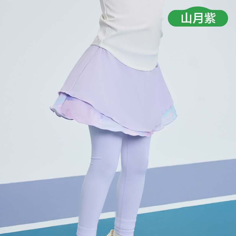 KK ツリーガールズスポーツスカート夏の速乾性衣類スーツ子供のスポーツトレーニング服女の子高弾性ヨガパンツ|undefined
