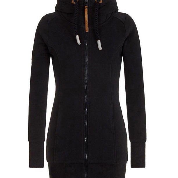 2023 Women's Long Sleeve Hooded Zipper Sweatshirt Outwear