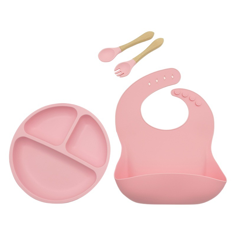 Vajilla de bebé conjunto de cinco piezas de alimentos para bebés suplemento vajilla comer vajilla de silicona suministros maternos e infantiles niños vajilla traje