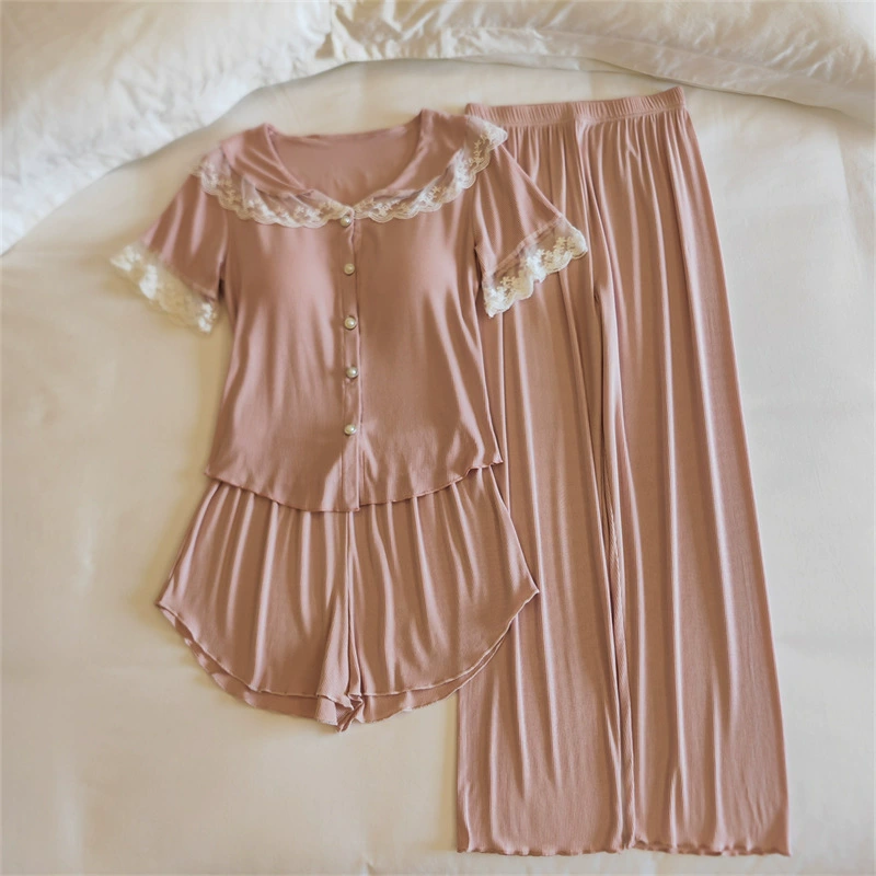 Top with cups, spring pijama, summer sexy thin set